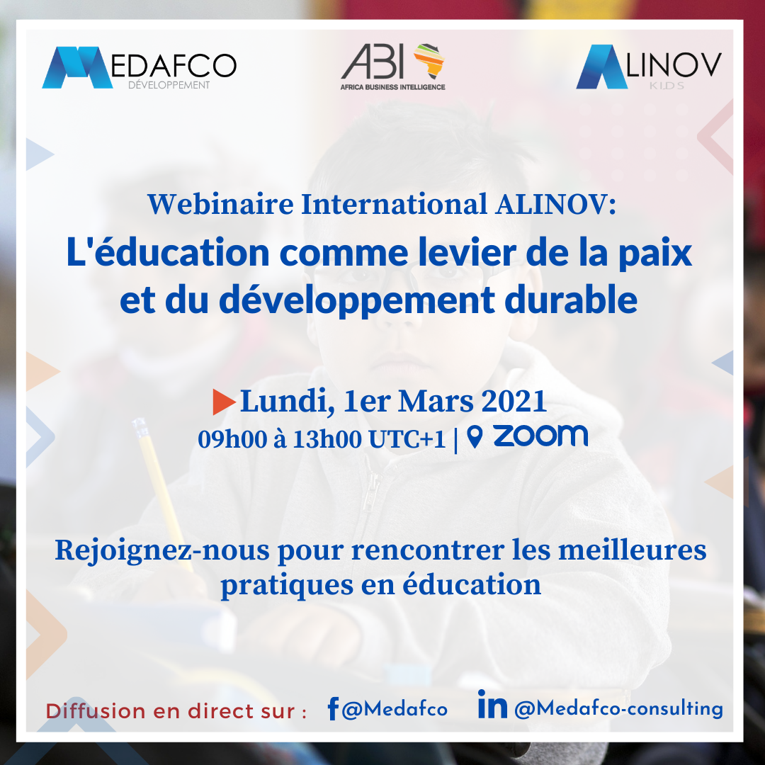 La participation de Mme MERABET Aziza en tant que speaker au Webinaire International ALINOV "L'éducation comme levier de la paix et du développement durable