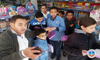 Tawenza school students 2MS practicing quantifiers at supermarket